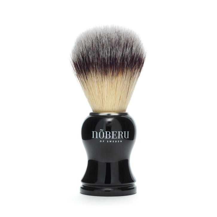 Shaving brush guide for cream soap and wet shaving routines