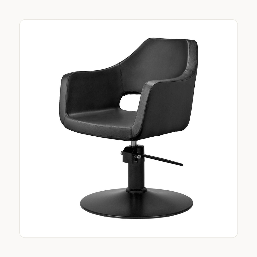 Professional styling chairs for salon and barber workstations