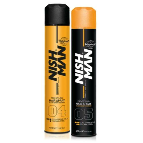 Nishman 400ml Hair Spray: Ultra &amp; Extra Strong Hold for Style