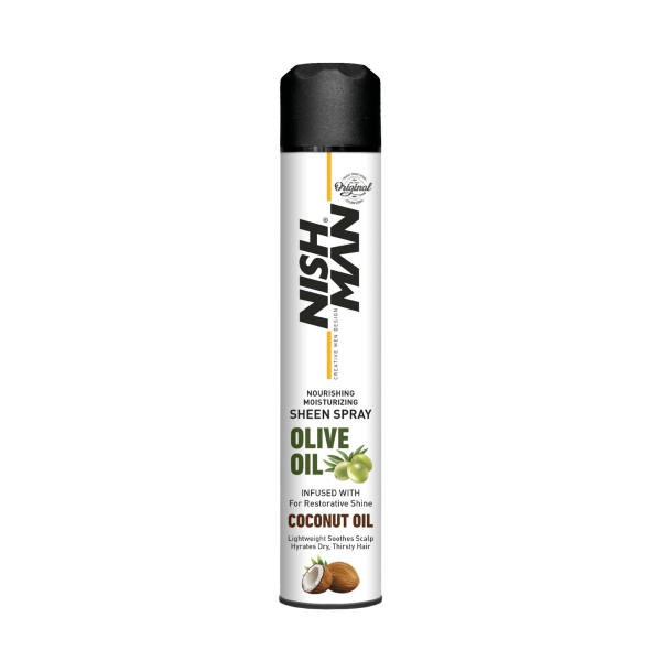 Nishman Olive Oil Sheen Spray for Hair - Shine, Volume, Strength, 400ml