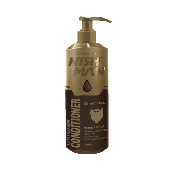 NISHMAN Ultimate Beard & Mustache Care Duo: Hydrating Shampoo & Softening Conditioner