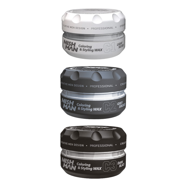 Nishman Professional Instant Hair Coloring Styling Wax 100ml - Temporary Dye