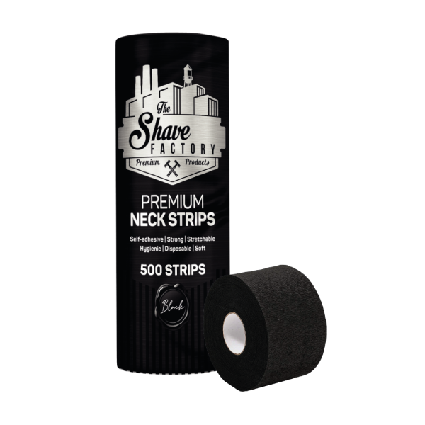 The Shave Factory Black Neck Strips 500 Count Pack