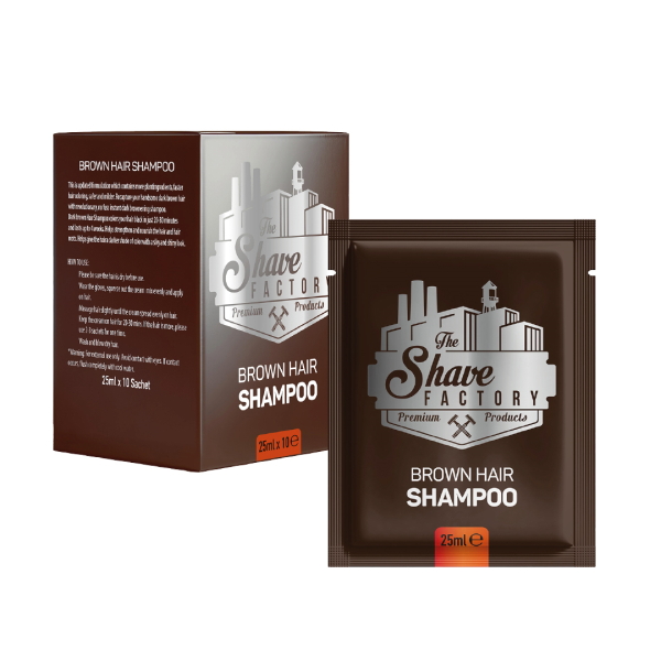 Brown Hair Shampoo (10x 25ml) Dark Brown