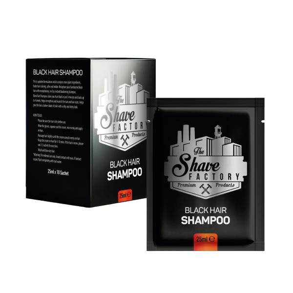 Black Hair Shampoo (10x 25ml) Black