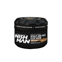 NISHMAN Rejuvenating Scalp &amp; Face Clay Mask - 450g Deep Pore Cleansing