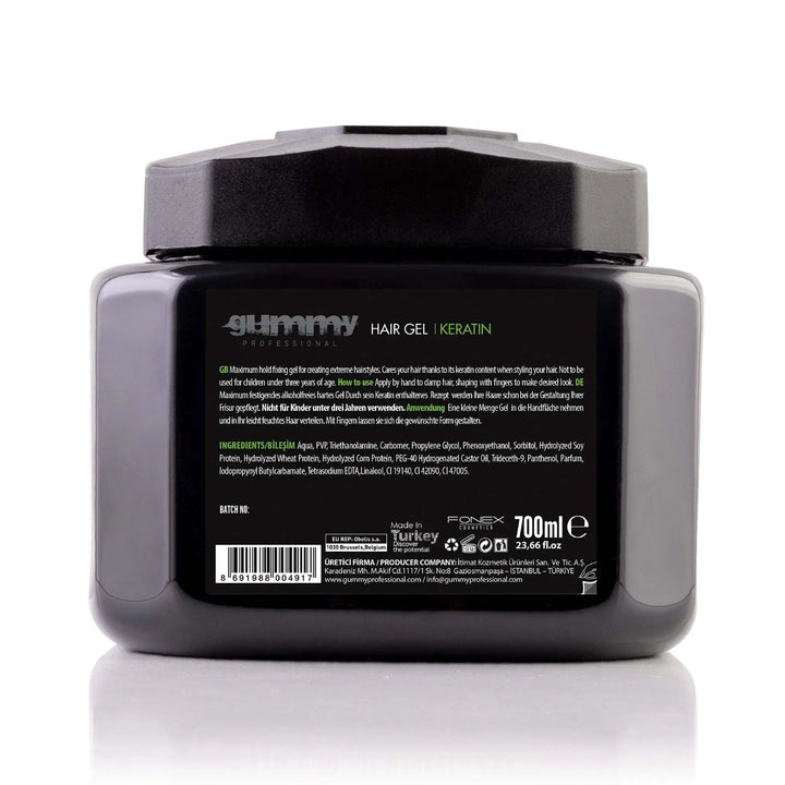 GUMMY HAARGEL 700 ML KERATINWIE BENUTZT MAN:
Tragen Sie von Hand auf feuchte Haare auf und formen Sie sie mit den Fingern, um den gewünschten Look zu erzielen.
PRODUKTBESCHREIBUNG:
Während seingummyOnKozmetikGUMMY HAARGEL 700 ML