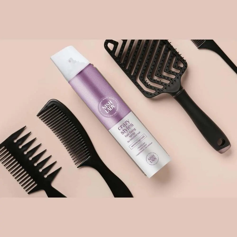 NishLady Crazy Styles Ultra Strong Hold Hairspray for All Hair Types