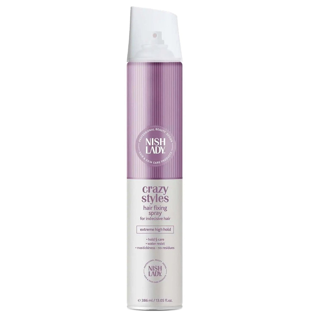 NishLady Crazy Styles Ultra Strong Hold Hairspray for All Hair Types