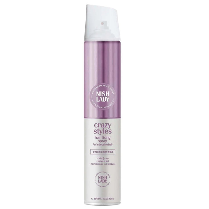 NishLady Crazy Styles Ultra Strong Hold Hairspray for All Hair Types