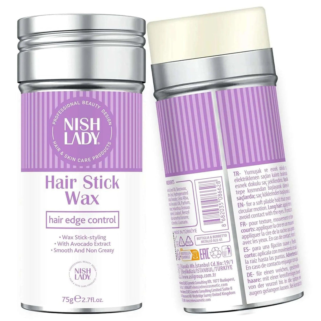 NishLady Hair Stick Wax: Ultimate Edge Control, Sleek Styles, Avocado Shine