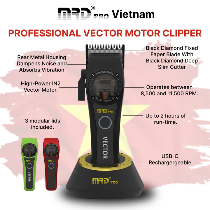 Premium Hair Clipper MRD PRO HC-999 – 10,000rpm Magnetic Motor, 2200mAh Battery, Japanese 440C Blades, Smooth &amp;amp; Cool Operation – Comes with Comb &amp;amp; Oil