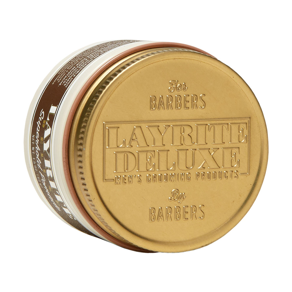 Layrite Deluxe Superhold Pomade: Ultimate Water-Based Hair Styling for Unruly Hair