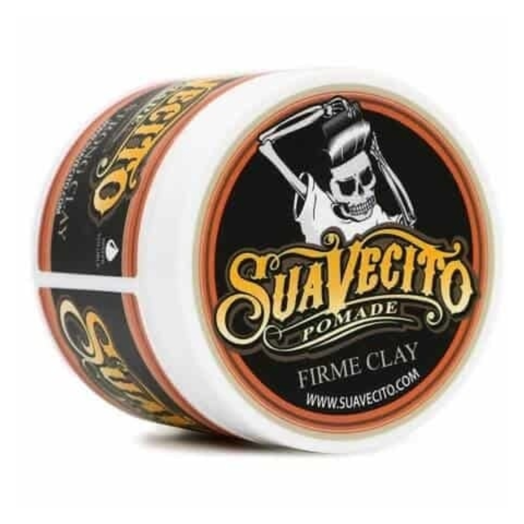 Suavecito Firme Strong Hold Clay Pomade for Textured Matte Hair Styling 4 oz