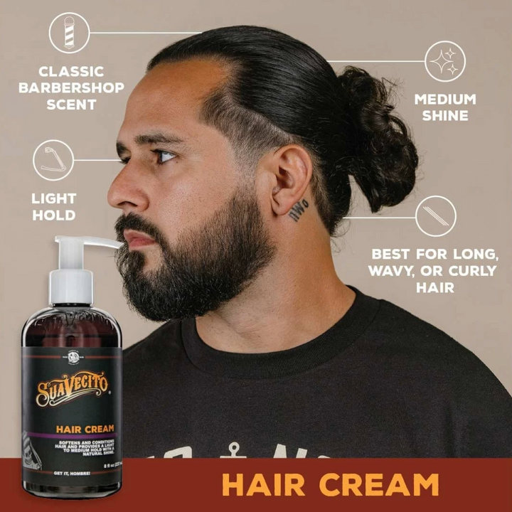 Suavecito Classic Styling Hair Cream: Light Hold, Natural Shine, Conditioning, Reworkable