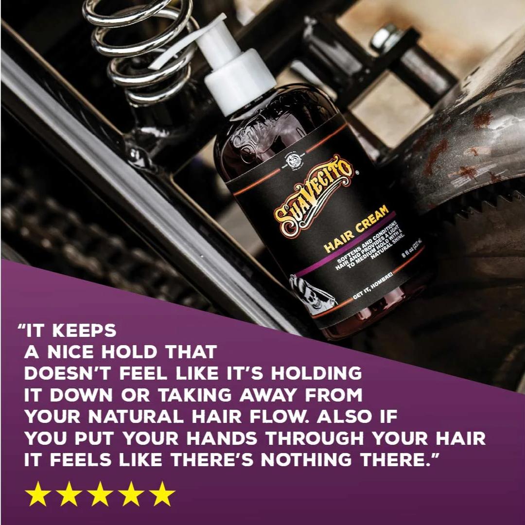Suavecito Classic Styling Hair Cream: Light Hold, Natural Shine, Conditioning, Reworkable
