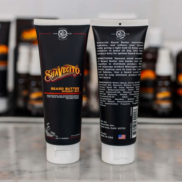 Suavecito Whiskey Bar Beard Butter: Nourishing, Hydrating, Softening, Light Hold