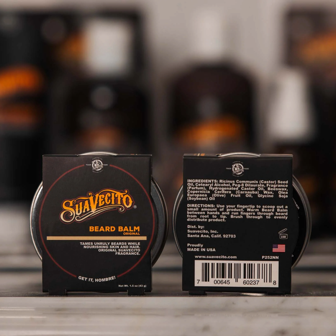 Suavecito Original Beard Balm: Nourishing Conditioning Styling for Men&