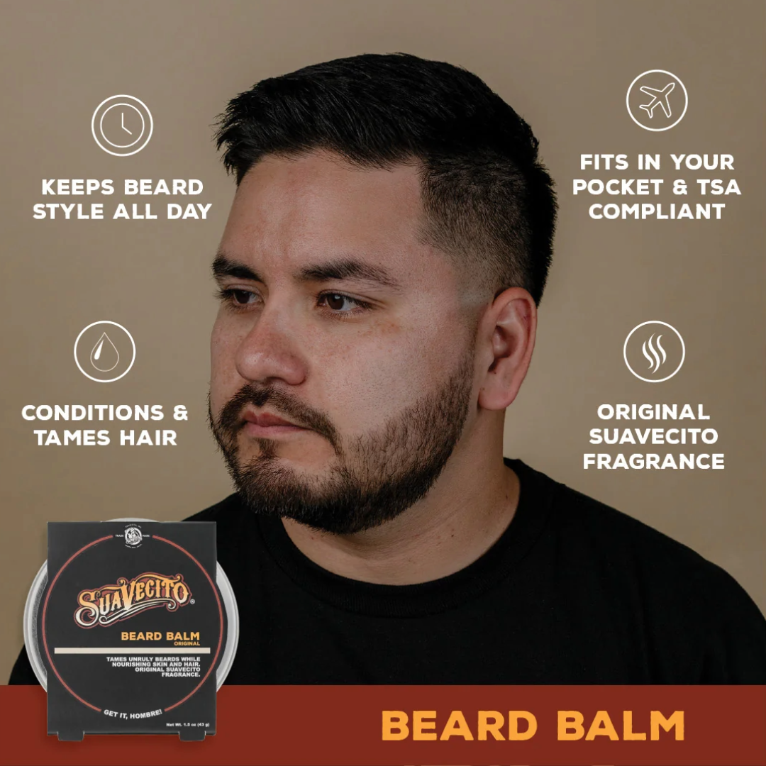 Suavecito Original Beard Balm: Nourishing Conditioning Styling for Men&