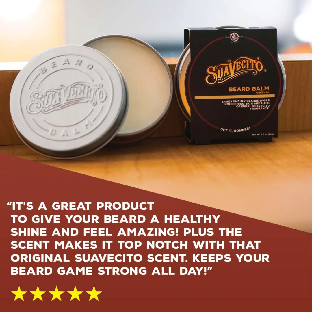 Suavecito Original Beard Balm: Nourishing Conditioning Styling for Men&