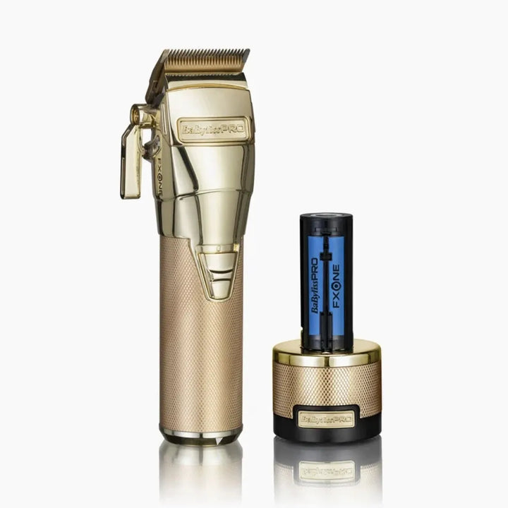 BaBylissPRO FXONE Gold All-Metal Professional Hair Clipper – Cordless, Powerful, Precise