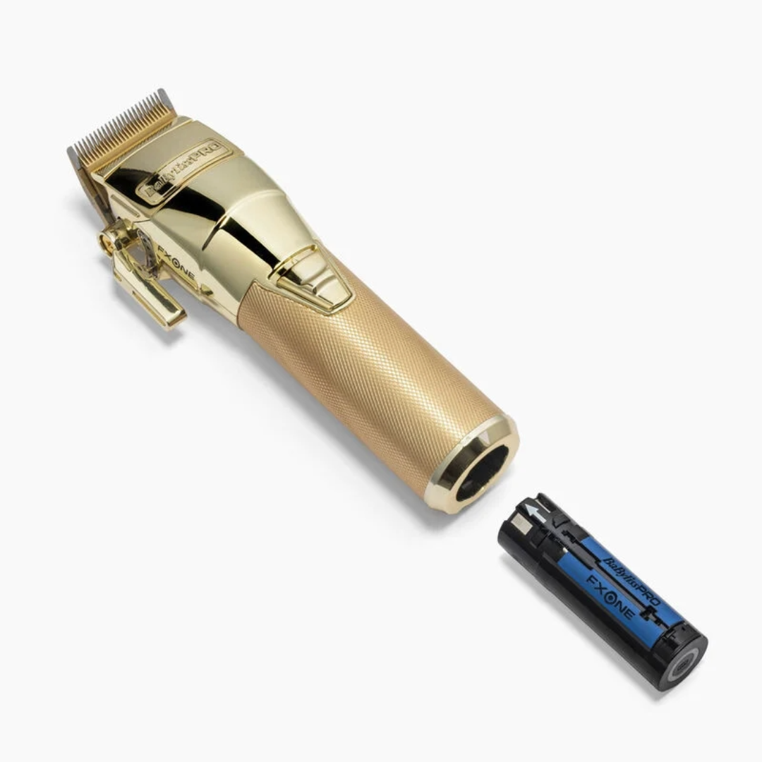 BaBylissPRO FXONE Gold All-Metal Professional Hair Clipper – Cordless, Powerful, Precise