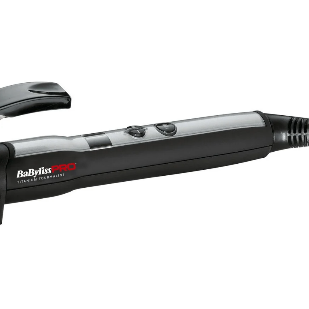 BaBylissPRO 32mm Titanium-Tourmaline Curl Definer Iron for Shiny, Professional Waves