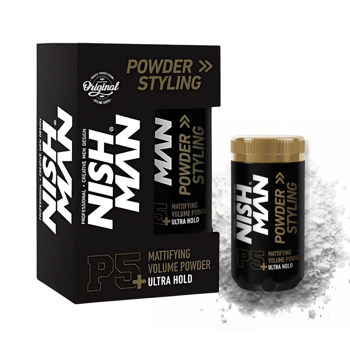 Nish Man P5 Ultra Hold Hair Styling Powder for Volume &amp; Matte Finish
