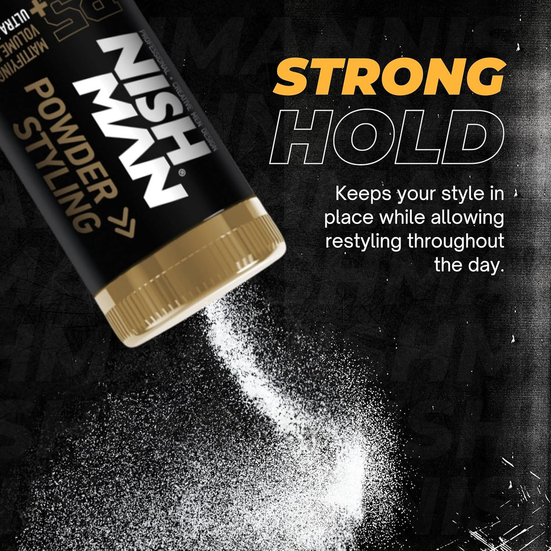 Nish Man P5 Ultra Hold Hair Styling Powder for Volume &amp; Matte Finish
