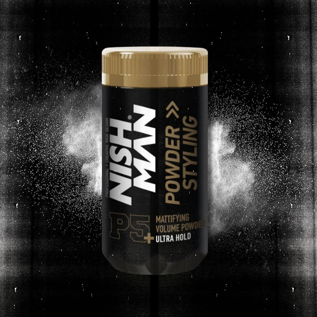Nish Man P5 Ultra Hold Hair Styling Powder for Volume &amp; Matte Finish