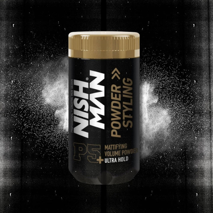 Nish Man P5 Ultra Hold Hair Styling Powder for Volume &amp; Matte Finish