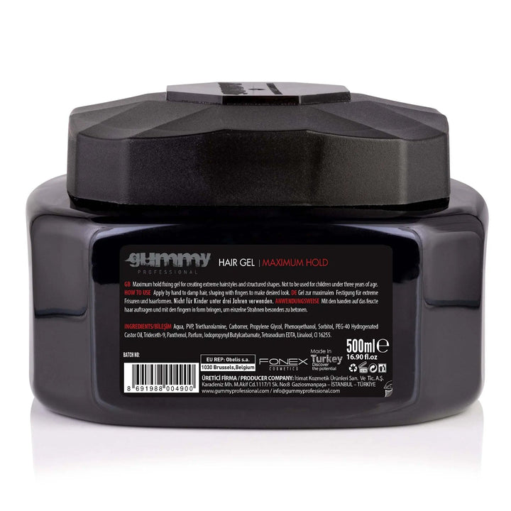 GUMMY HAARGEL 500 ML  MAXIMALWIE BENUTZT MAN:
Tragen Sie von Hand auf feuchte Haare auf und formen Sie sie mit den Fingern, um den gewünschten Look zu erzielen.
PRODUKTBESCHREIBUNG:
Es ist idealgummyOnKozmetikGUMMY HAARGEL