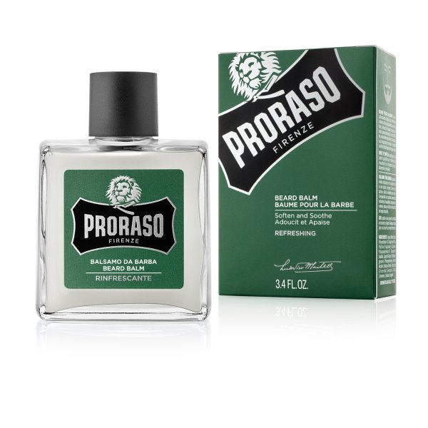 Proraso Refreshing Beard Balm: Soothes Itch, Conditions Skin, Energizing Bergamot Eucalyptus Scent, 3.4 fl oz