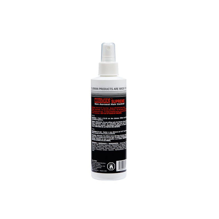 Clubman Supreme Styling Grooming Non-Aerosol Hairspray for Strong Hold &amp; Shine 8oz