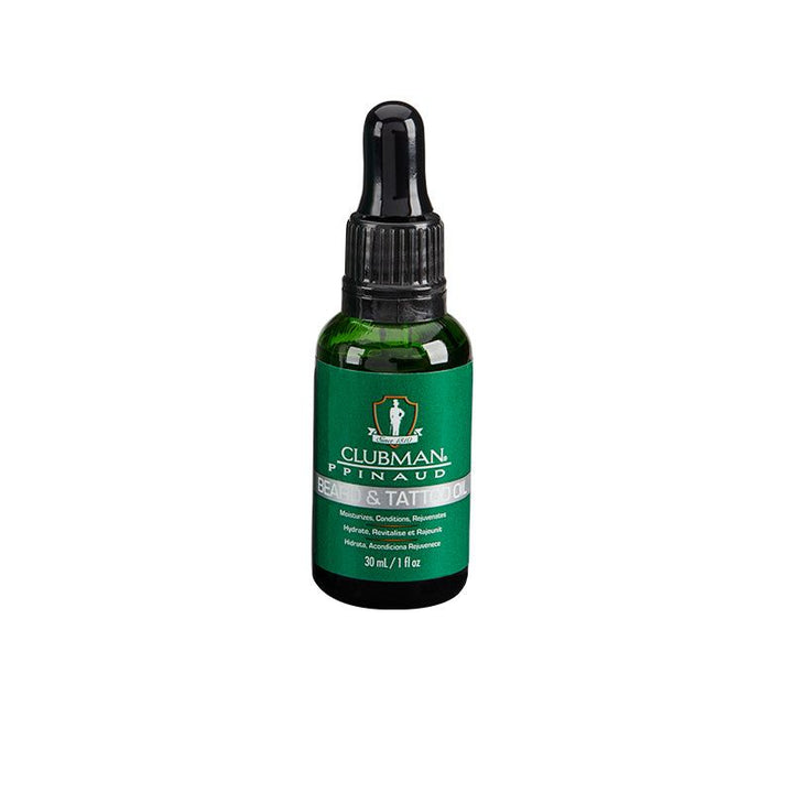 Clubman Pinaud Premium Beard &amp; Tattoo Oil: Hydrates, Conditions, Rejuvenates for Men