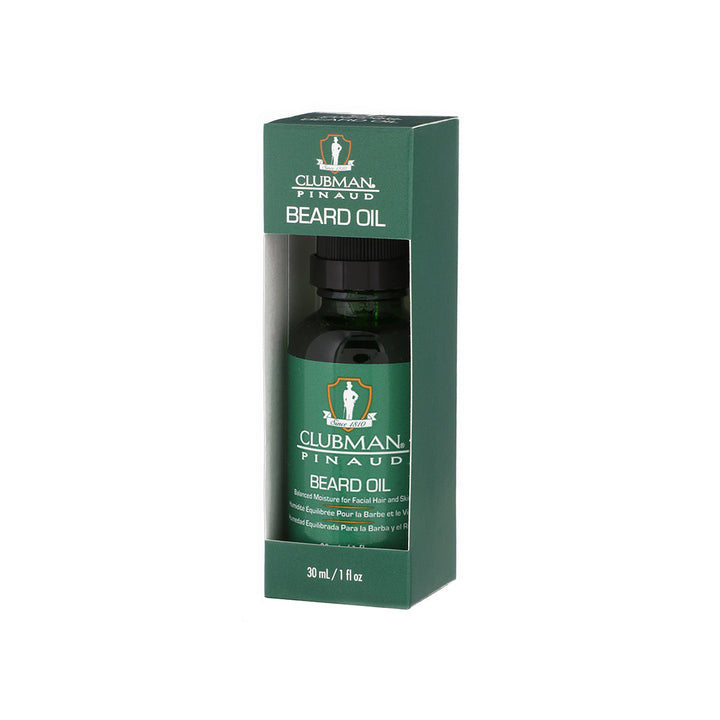 Clubman Pinaud Premium Beard Oil for Hydration, Shine, and Skin Soothing