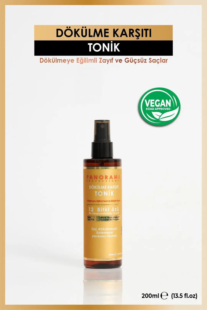 Panorama Professional Anti-Hair Loss Tonic 200 ml Biotin-Caffeine-Zinc-Pb5-Niacin/ Vegan Formula