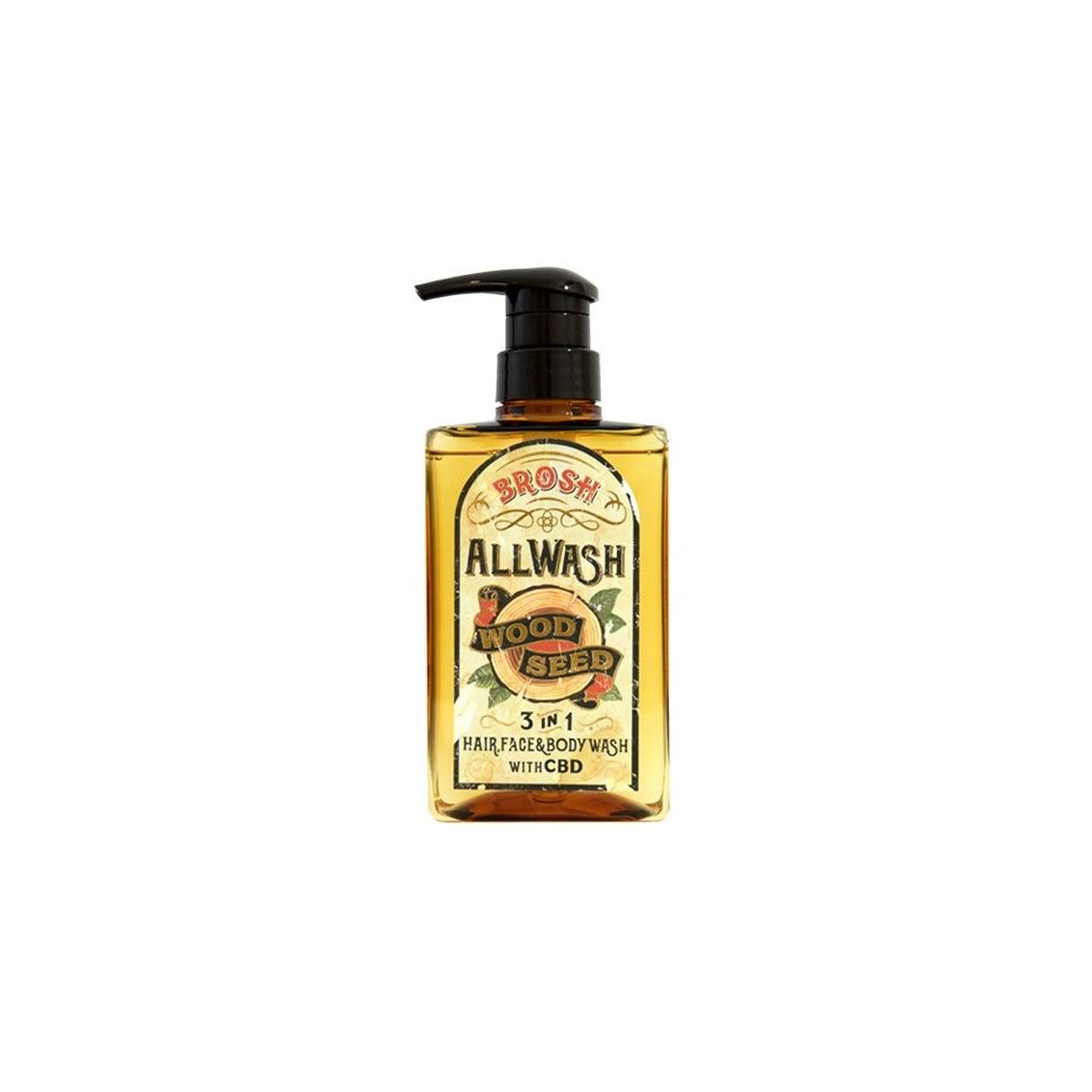 Brosh WoodSEED 3-in-1 Gentle Hair, Face &amp; Body Wash with CBD