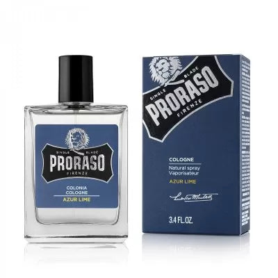 Proraso Azur Lime Classic Cologne for Men, Refreshing Citrus Mint Woody Scent, 3.4 fl oz