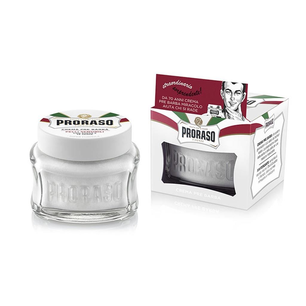Proraso Soothing Pre-Shave Cream with Green Tea & Oat for Sensitive Skin