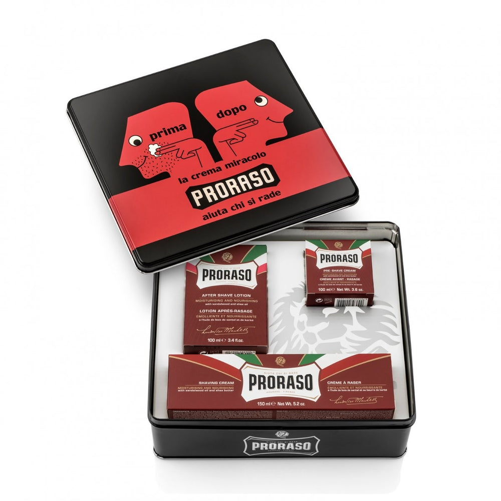 Proraso Vintage Selection Primadopo Sandalwood Shea Butter Shaving Gift Box Set