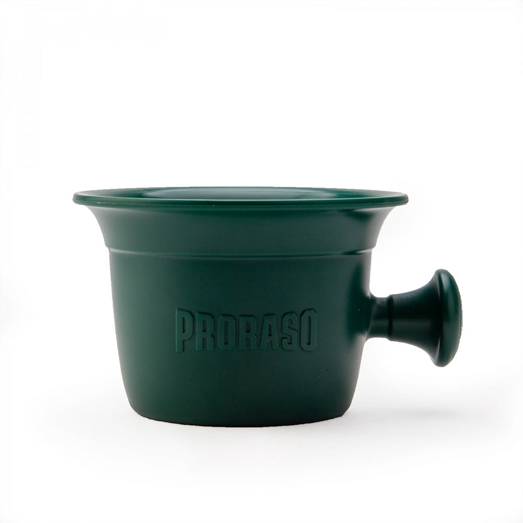 Proraso Professional Green Plastic Shaving Mug with Handle for Perfect Lather