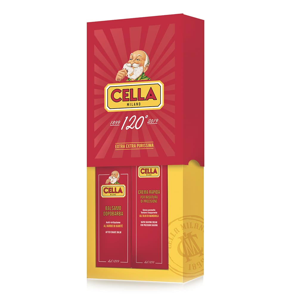 Cella shaving set consisting of quick cream and aftershave balm